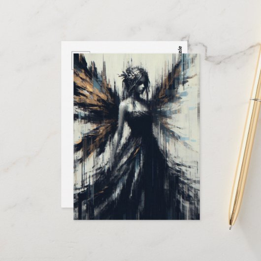 Carte Postale Une fée rayonnante (Devant/Arrière en situation)