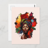 Carte Postale Une femme afro-américaine capable (Devant / Derrière)