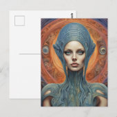 Carte Postale Une femme Alien (Devant / Derrière)