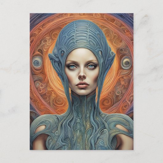 Carte Postale Une femme Alien (Devant)