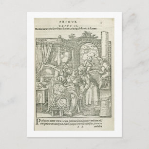 Carte Postale Une femme au travail, illustration du chapitre 2,