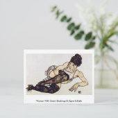 Carte Postale Une Femme Aux Rangements Verts Par Egon Schiele (Debout devant)
