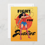 Carte Postale Une Femme Avec Lasso - Lutte Pour La Justice (Devant / Derrière)