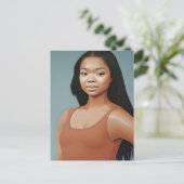 Carte Postale Une femme confiante (Debout devant)