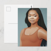 Carte Postale Une femme confiante (Devant / Derrière)
