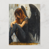 Carte Postale Une Femme d'Ange Sombre (Devant)