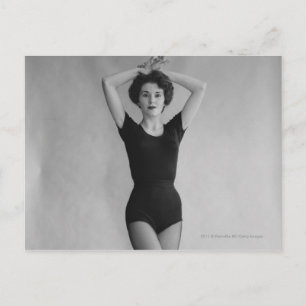 Carte Postale Une femme dans un ballet portrait leotard