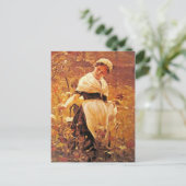 Carte Postale Une femme dans un champ (Debout devant)