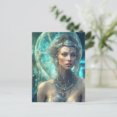 Carte Postale Une femme de science-fiction extraterrestre (Debout devant)