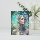 Carte Postale Une femme de science-fiction extraterrestre (Debout devant)