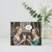 Carte Postale Une Femme Drôle Qui Demande Est-Ce Que Ce Lactose  (Debout devant)