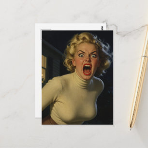 Carte Postale Une femme en colère