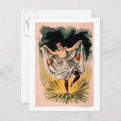 Carte Postale Une femme en costume de danse sur l'affiche de fle (Devant / Derrière)
