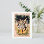 Carte Postale Une femme en costume de danse sur l'affiche de fle (Debout devant)