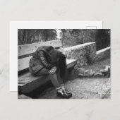 Carte Postale Une femme en dépression (Devant / Derrière)