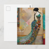 Carte Postale Une femme en tenue de sirène (Devant / Derrière)