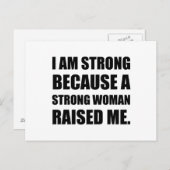 Carte Postale Une Femme Forte M'A Élevée (Devant / Derrière)