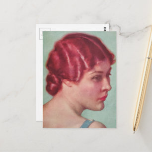 Carte Postale Une femme magnifique en 1930 avec des cheveux roux
