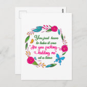 Carte Postale Une femme sage a dit un jour que j'étais parti (Devant / Derrière)