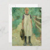 Carte Postale Une fermière, 1895 (Devant / Derrière)