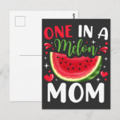 Carte Postale Une fête d'anniversaire pour maman, une pastèque (Devant / Derrière)