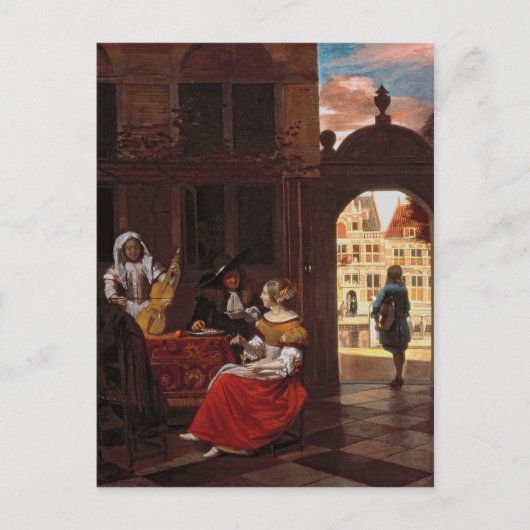 Carte Postale Une fête musicale, 1677 (Devant)