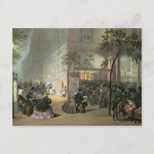 Carte Postale Une file d'attente au théâtre de l'Ambigu-Comique