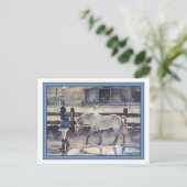 Carte Postale Une Fille À La Tête De Son Oeuvre De Pony (Debout devant)