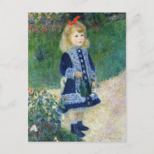 Carte Postale Une fille avec une canette d'arrosage par Auguste