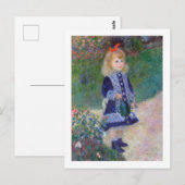 Carte Postale Une fille avec une canne d'arrosage, Renoir (Devant / Derrière)