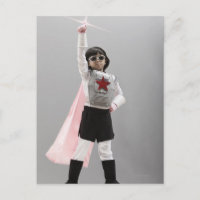 Une fille coréenne en costume de superhéros avec l