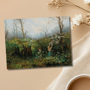 Carte Postale Une Fille dans le jardin – Olga Wisinger-Florian