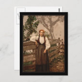 Carte Postale Une fille de Voss, Hardanger Fjord, Norvège (Devant / Derrière)