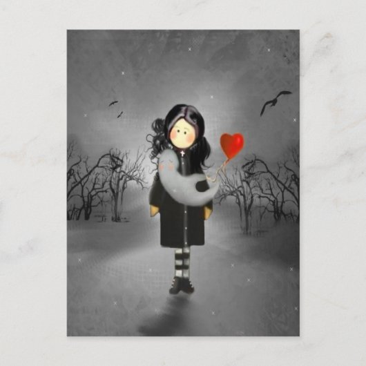 Carte Postale Une fille et un fantôme (Devant)