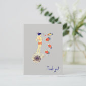 Carte Postale Une fille et un poisson (Debout devant)