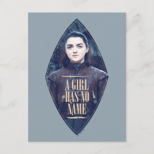 Carte Postale "Une fille n'a pas de nom" Arya Stark Graphique