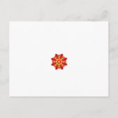 Carte Postale une fleur rouge et jaune avec des points noirs (Devant)