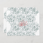 Carte Postale une fleur rouge sur un arrière - plan noir (Devant / Derrière)