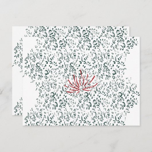 Carte Postale une fleur rouge sur un arrière - plan noir (Devant / Derrière)