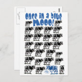 Carte Postale Une fois dans la lune bleue (Devant / Derrière)