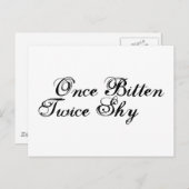 Carte Postale Une Fois Mordu Deux Fois Foncé (Devant / Derrière)
