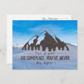 Carte Postale Une fois par an aller quelque part (Devant / Derrière)