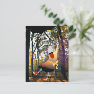 Carte Postale Une fois volée dans la forêt à l'automne, voyager 