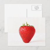 Carte Postale Une fraise rouge pcm (Devant / Derrière)