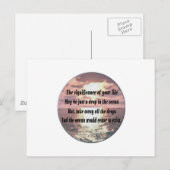 Carte Postale Une goutte dans l'océan (Devant / Derrière)