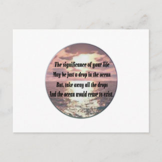 Carte Postale Une goutte dans l'océan