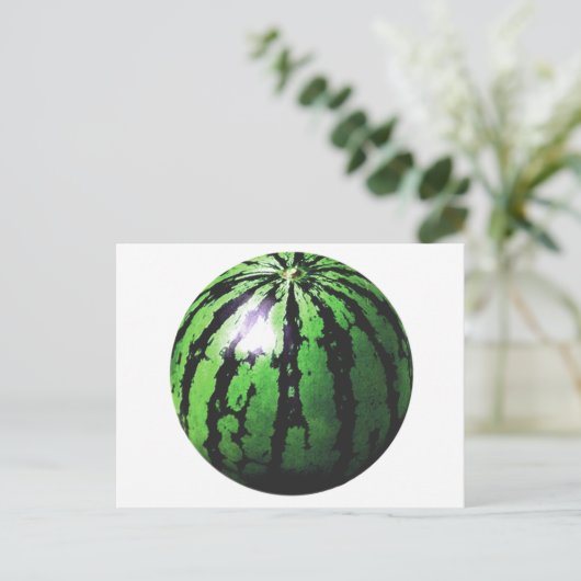 Carte Postale une grande pastèque (Debout devant)