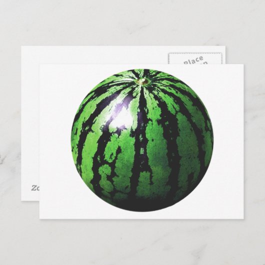 Carte Postale une grande pastèque (Devant / Derrière)