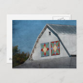 Carte Postale Une Grange Avec Deux Places (Devant / Derrière)