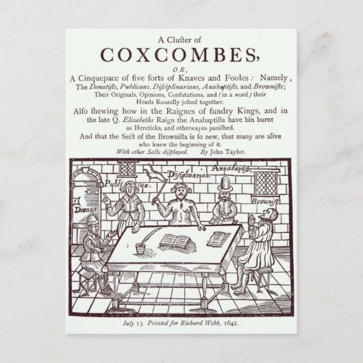 Carte Postale Une grappe de Coxcombes' par John Taylor (Devant)